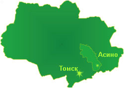 Карта Томской области